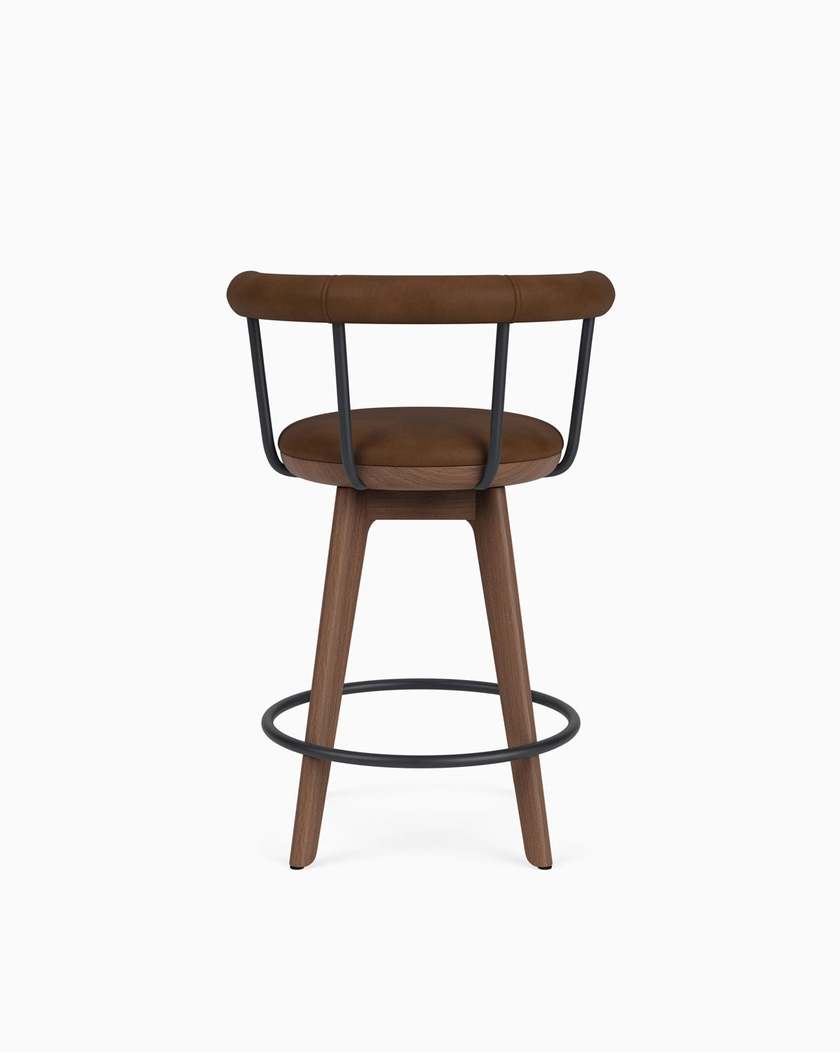 Chestnut Brown Leather / Walnut / Counter (25.5" Height)