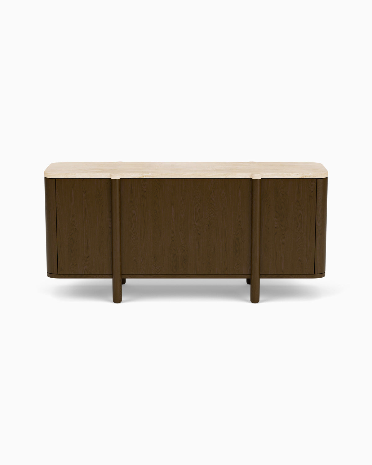 Espresso Oak / Travertine Top / 68"