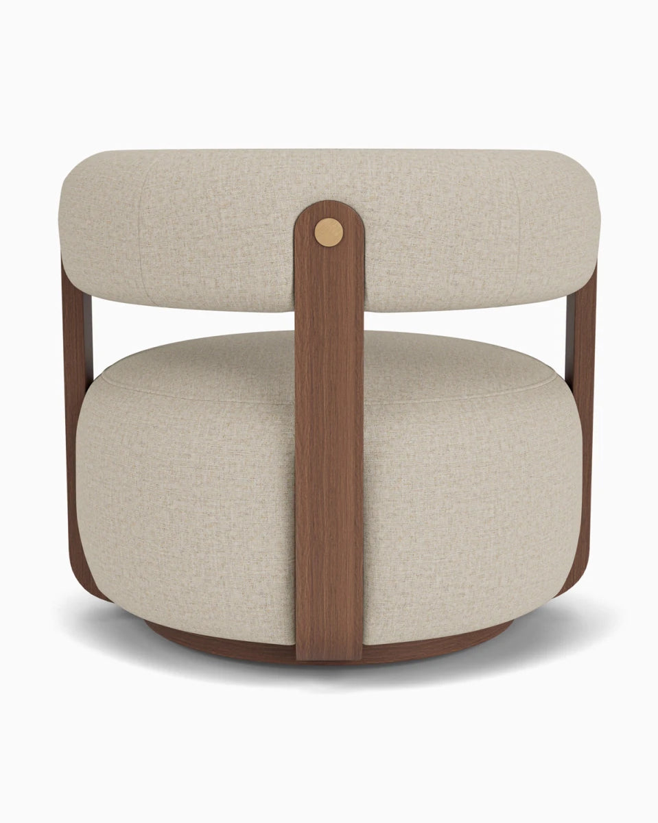Flax Linen / Walnut Frame