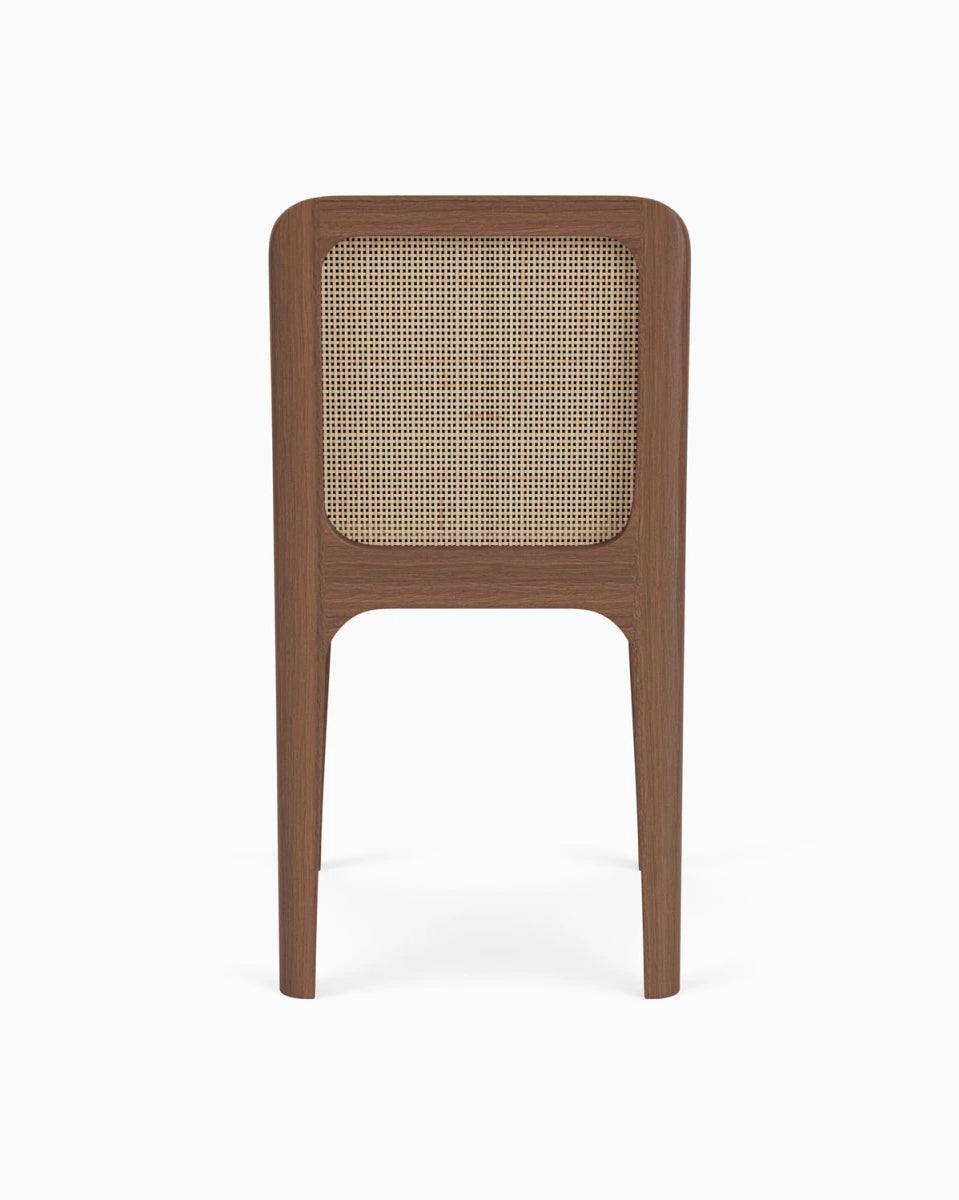 Mushroom Velvet Seat / Walnut Frame