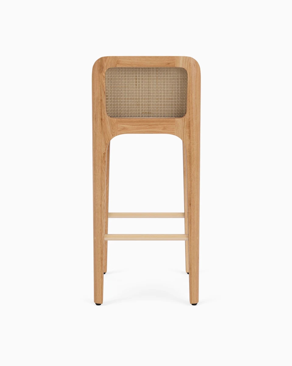 Sunflower Leather Seat / White Oak Frame / Bar (30.5" Height)