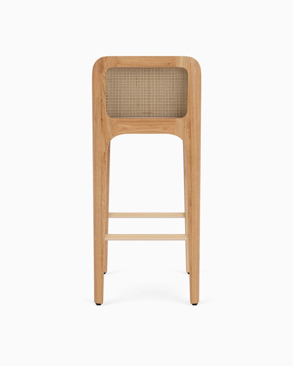 Sunflower Leather Seat / White Oak Frame / Bar (30.5" Height)