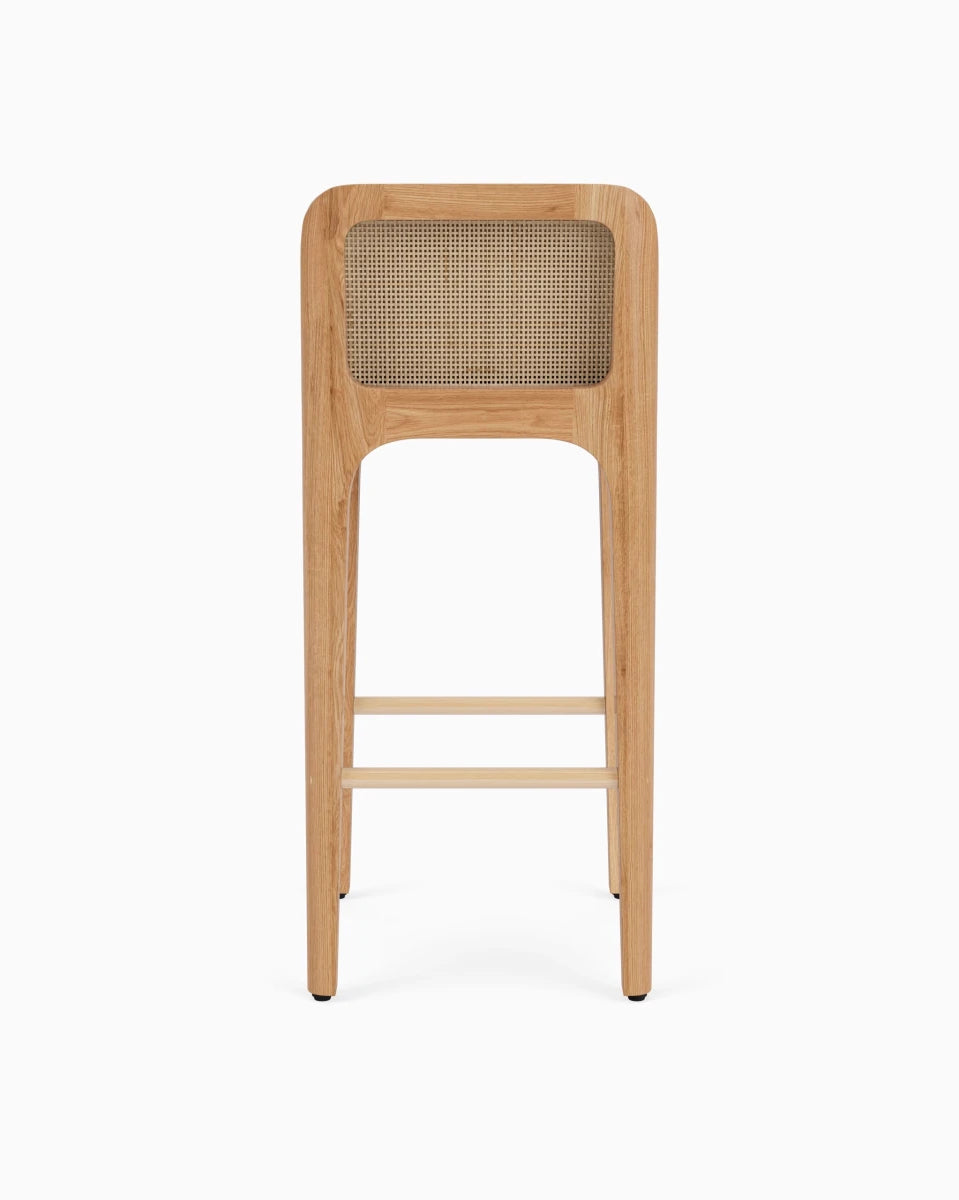 Sunflower Leather Seat / White Oak Frame / Bar (30.5" Height)