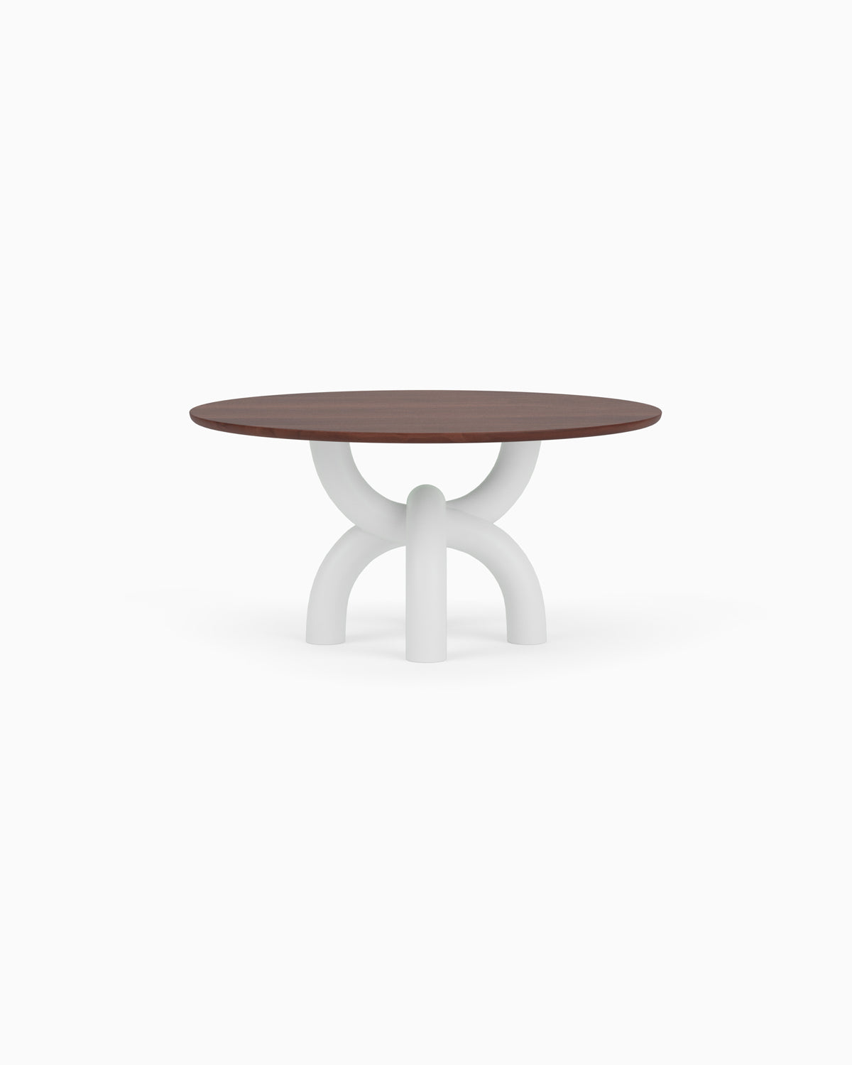 Walnut Top / White Plaster Base / 60" length | Seats 6