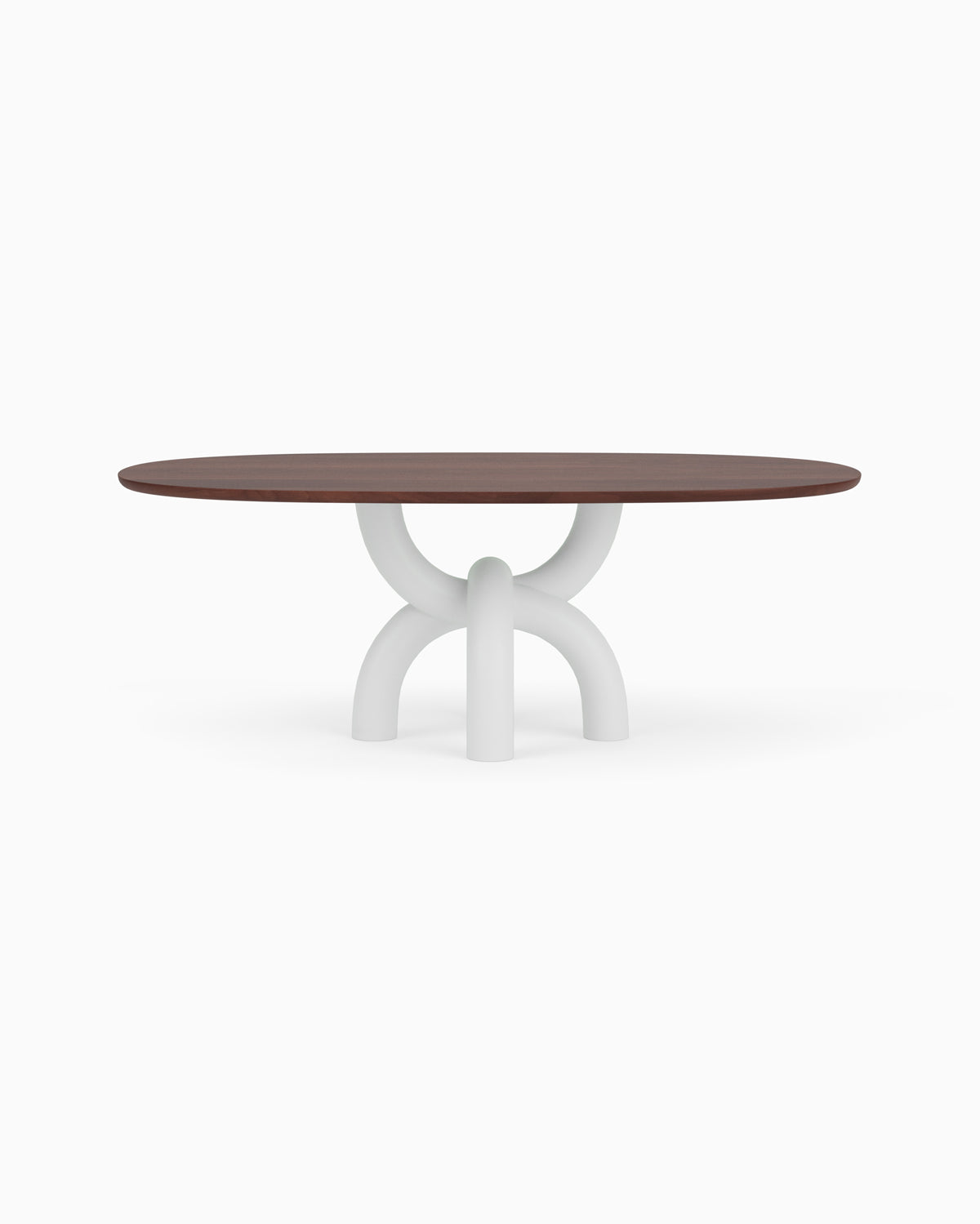 Walnut Top / White Plaster Base / 82" length | Seats 6