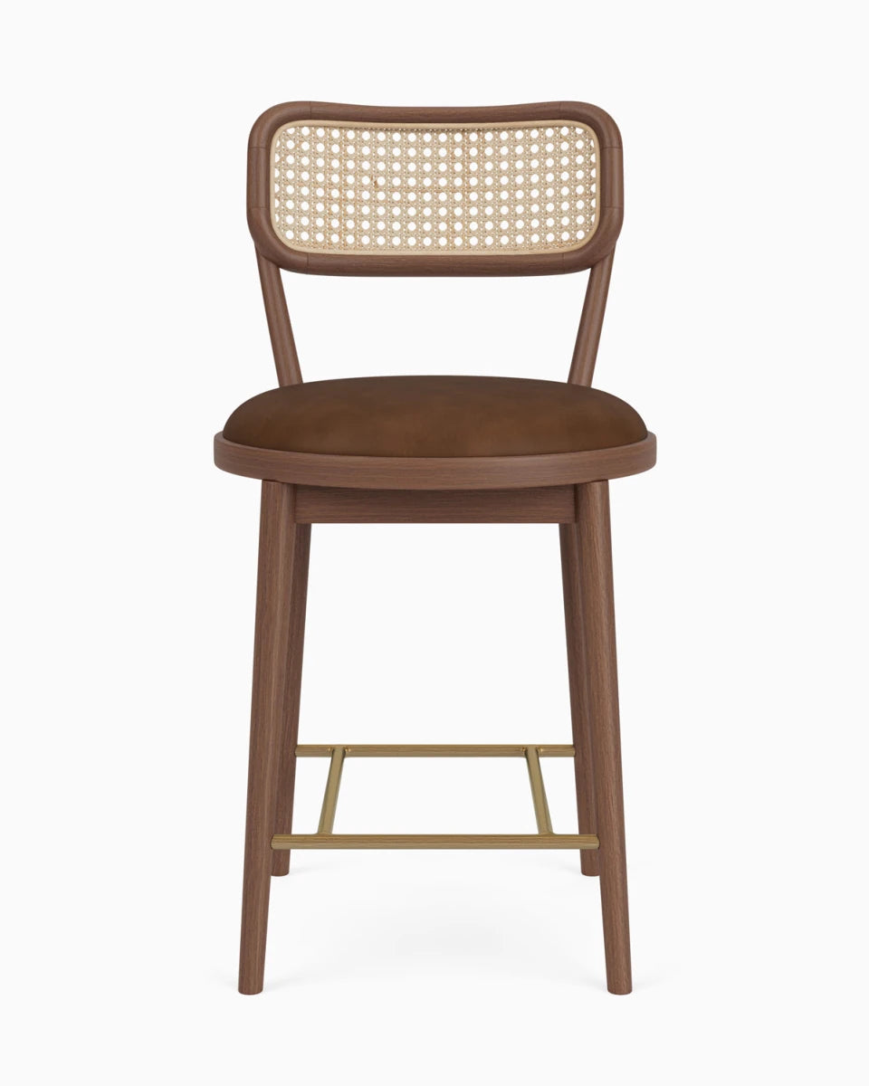 Chestnut Leather / Walnut / Counter (24" Height)
