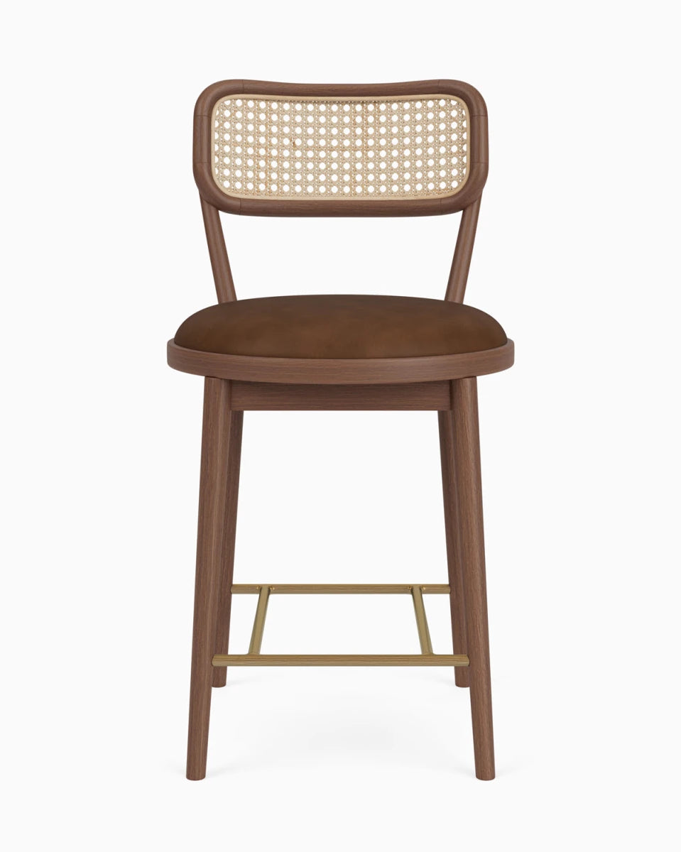 Chestnut Leather / Walnut / Counter (24" Height)