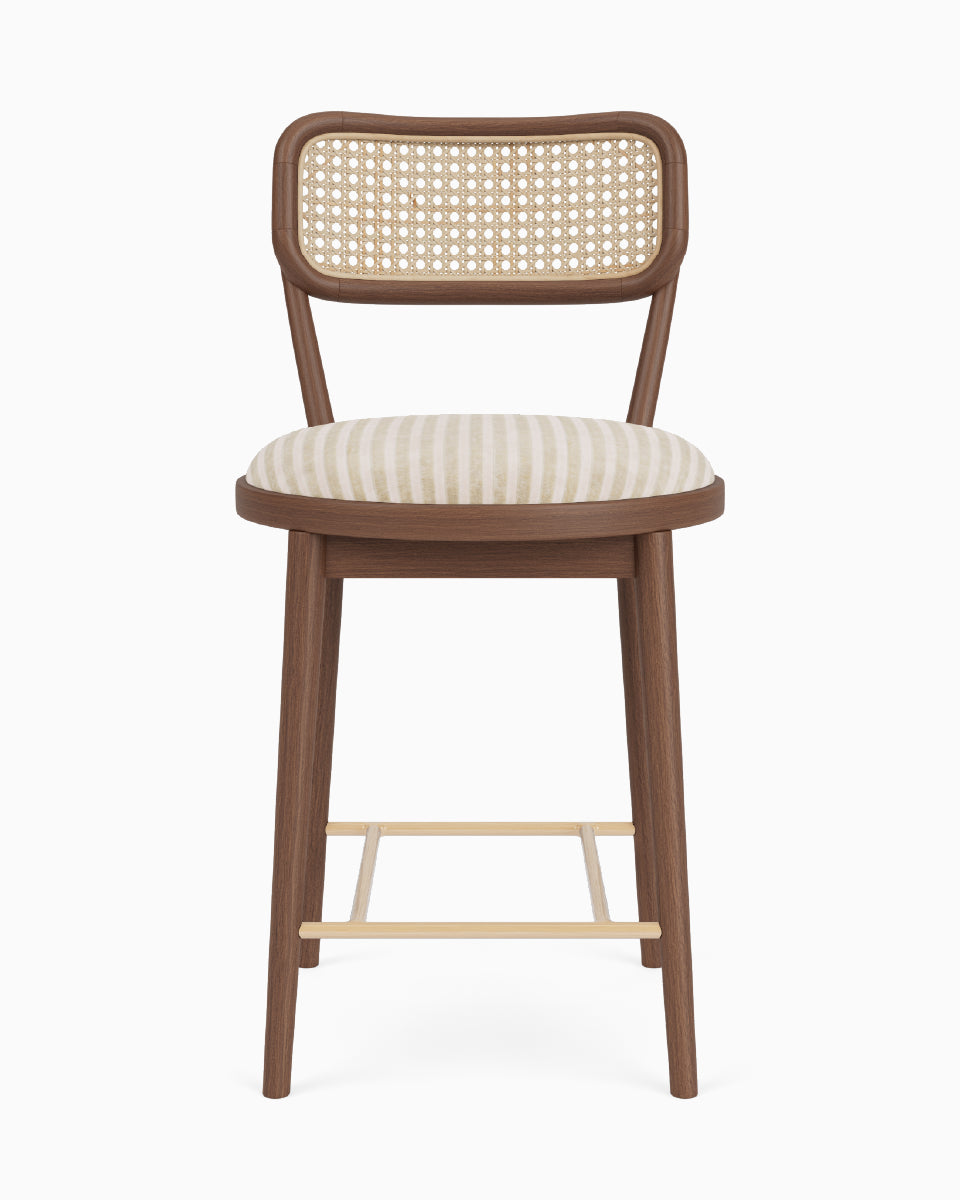 Au Lait Stripe / Walnut / Counter (24" Height)