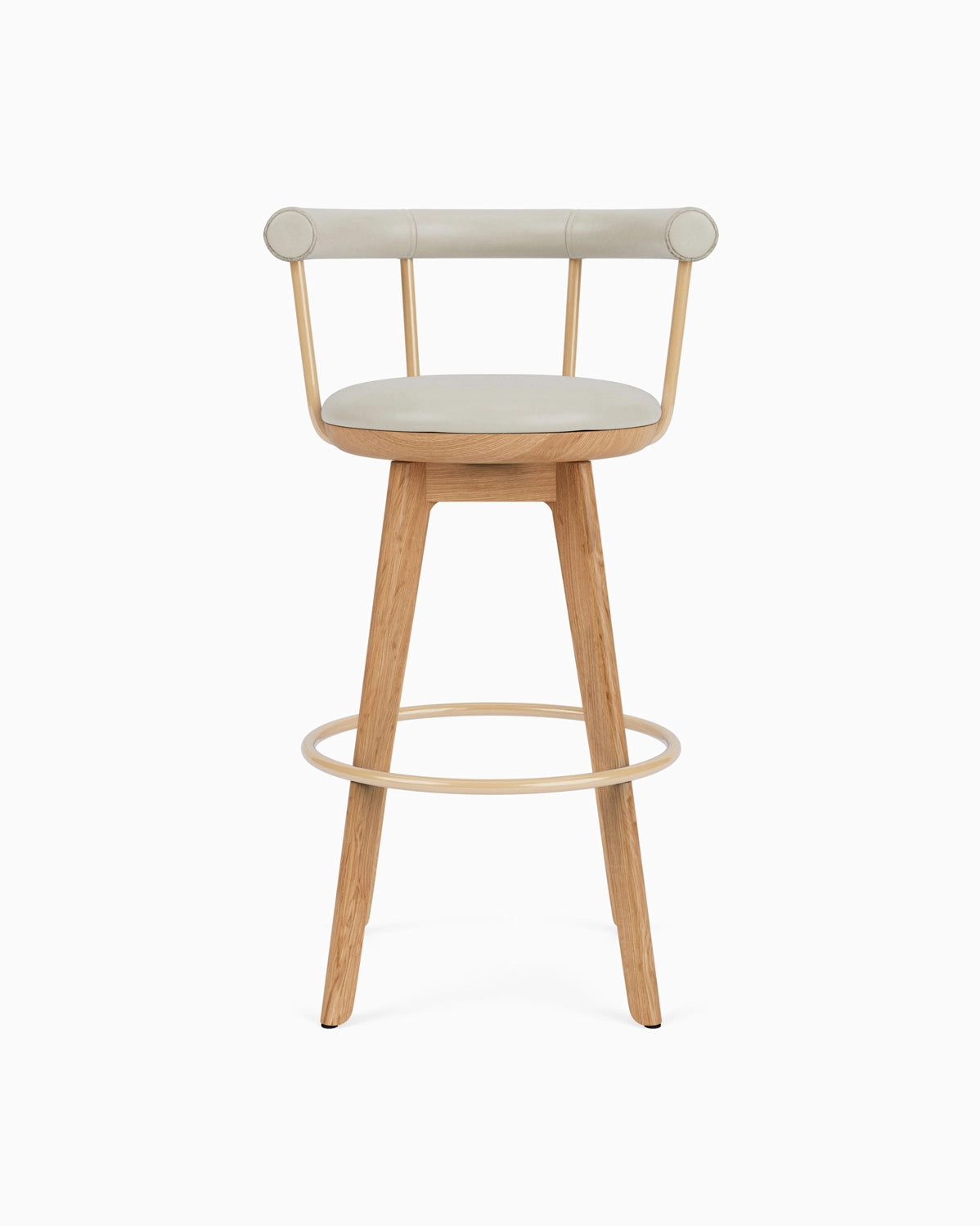 Pearl Leather / White Oak / Bar (31" Height)