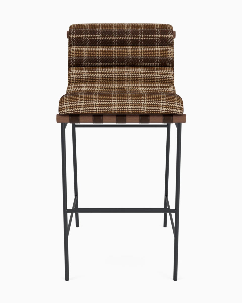 Heritage Plaid / Maple Leather Straps / Walnut / Bar (30" Height)