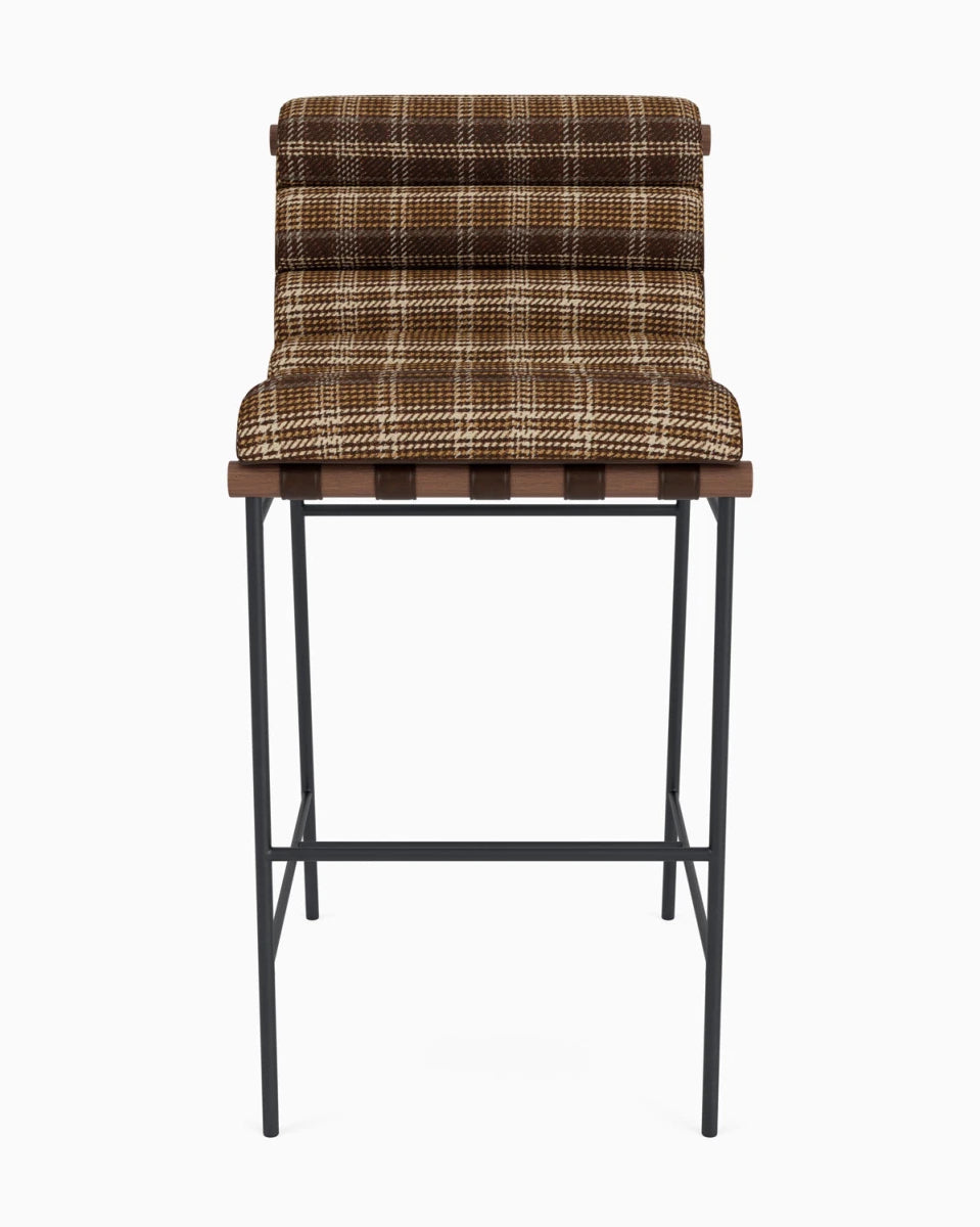 Heritage Plaid / Maple Leather Straps / Walnut / Bar (30" Height)
