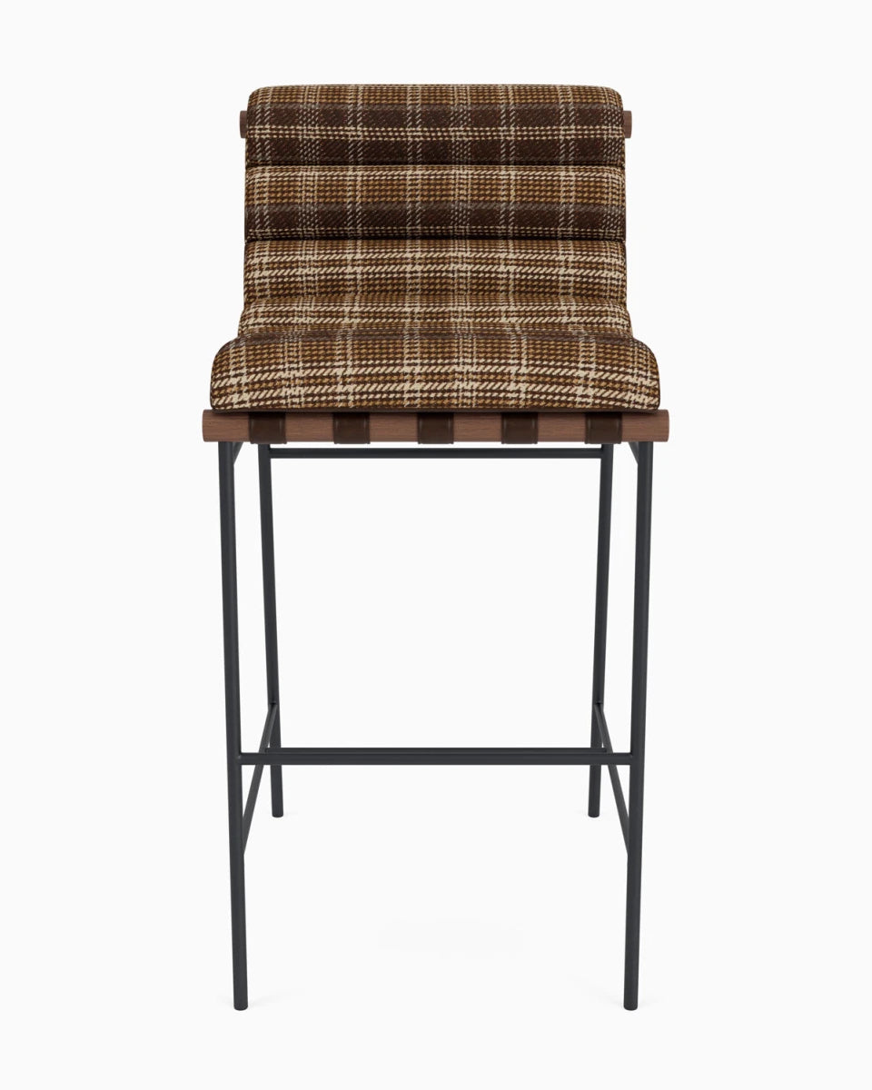 Heritage Plaid / Maple Leather Straps / Walnut / Bar (30" Height)