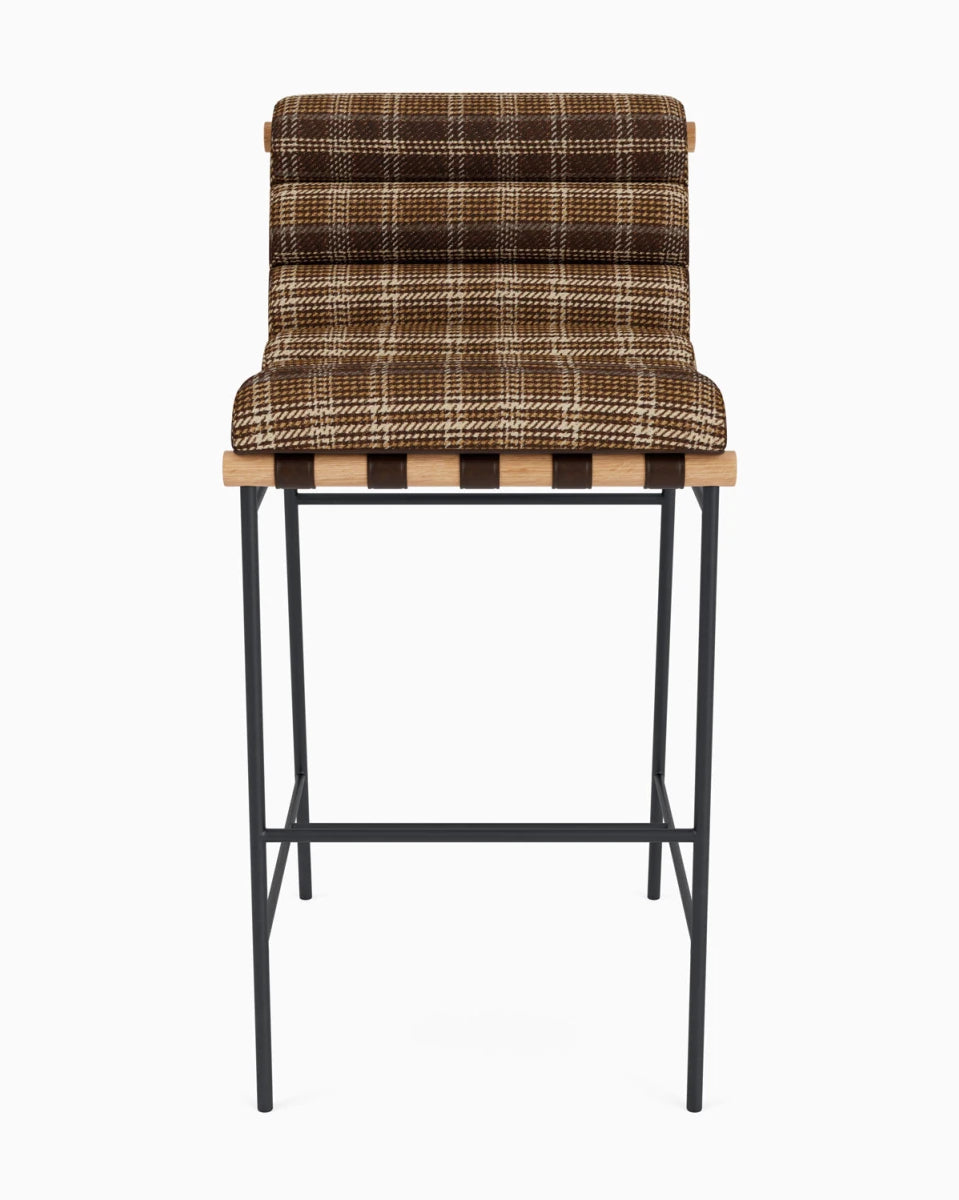 Heritage Plaid / Maple Leather Straps / White Oak / Bar (30" Height)