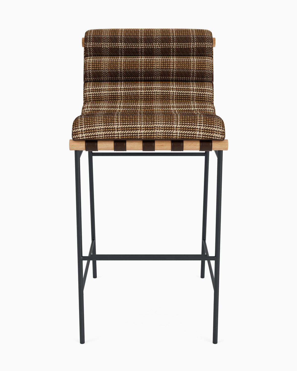 Heritage Plaid / Maple Leather Straps / White Oak / Bar (30" Height)