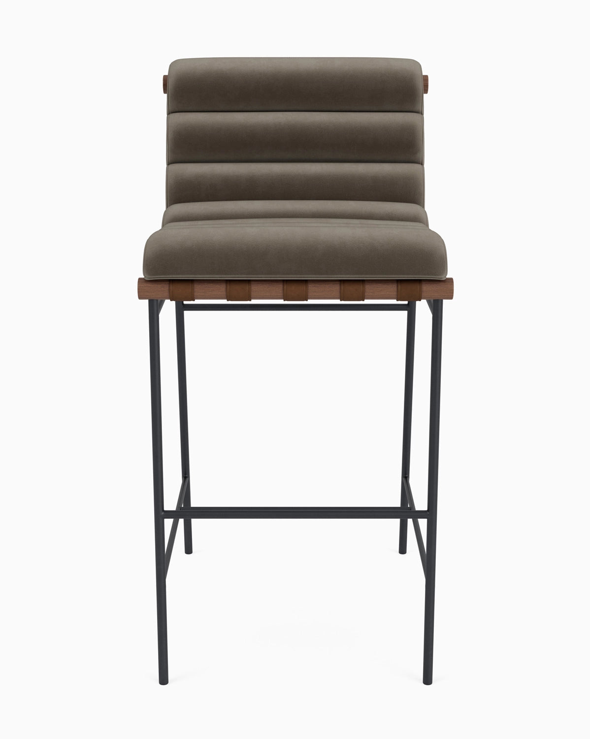 Mushroom Velvet / Walnut / Bar (30" Height)