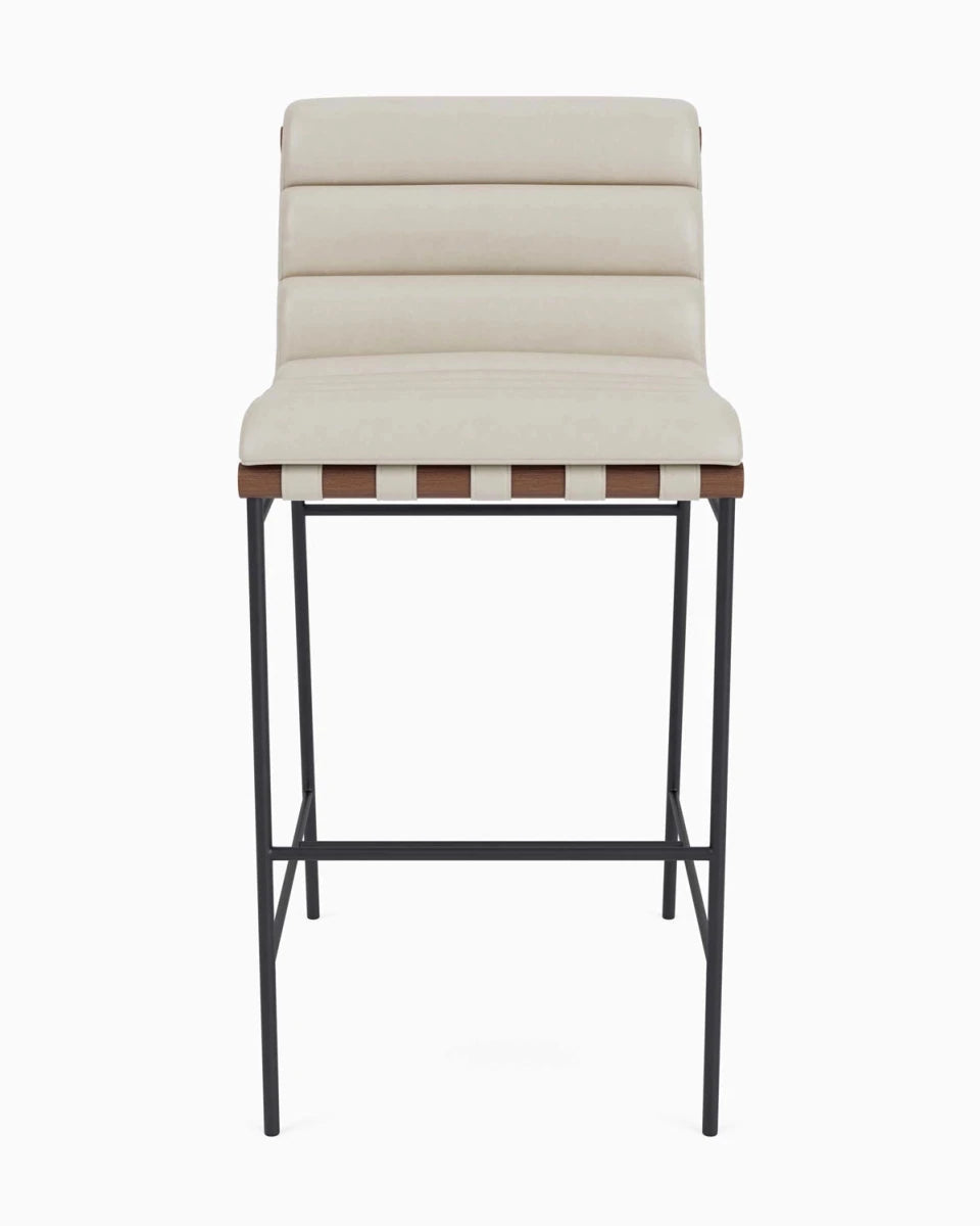 Pearl Leather / Walnut / Bar (30" Height)