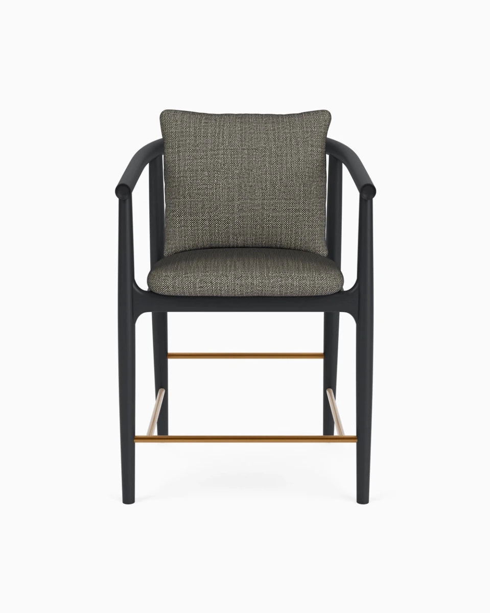 Noir Basketweave / Black Leather / Ebony / Counter (24" Height)