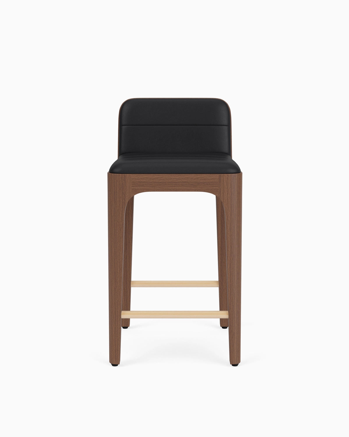 Black Leather Seat / Walnut Frame