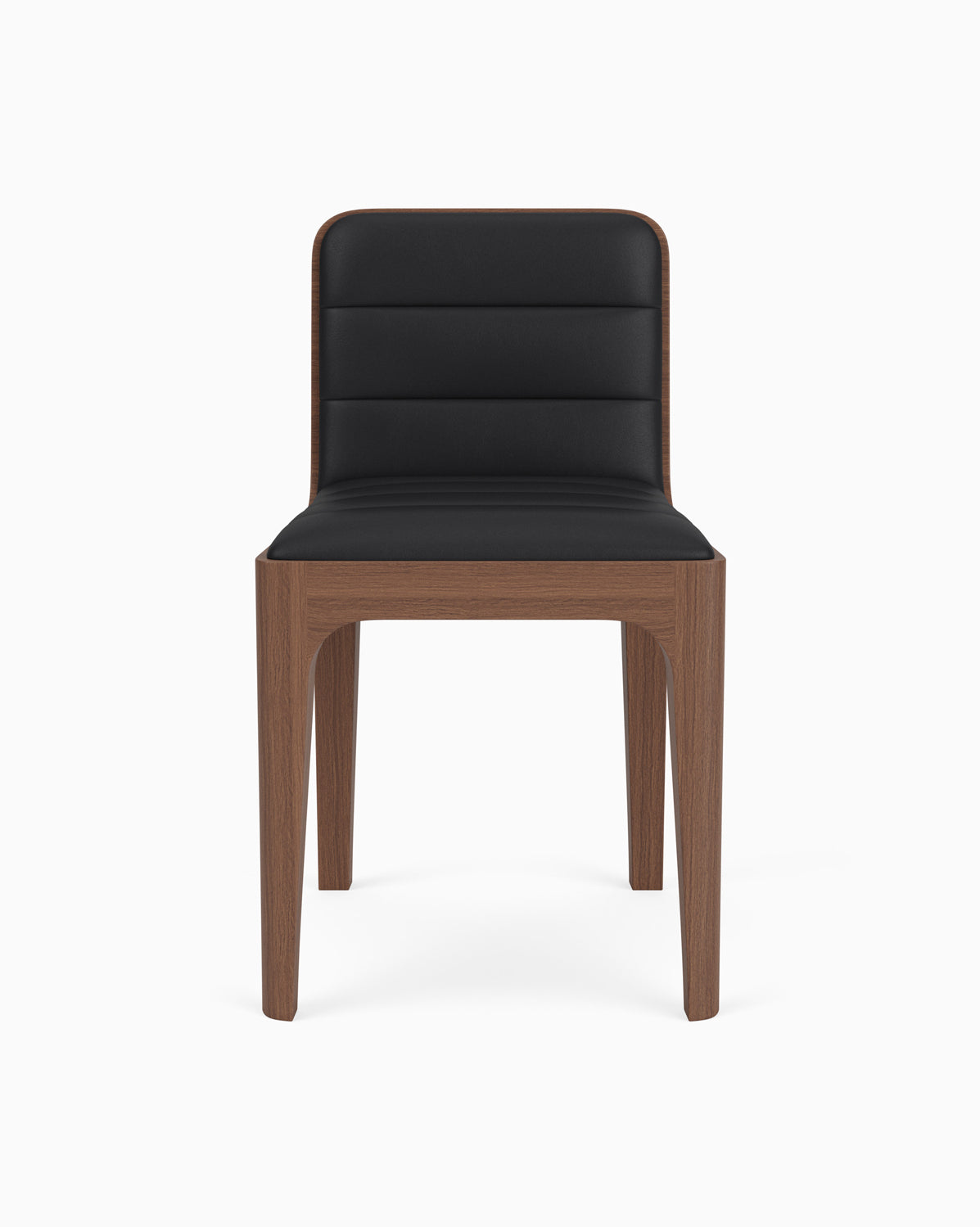 Black Leather Seat / Walnut Frame