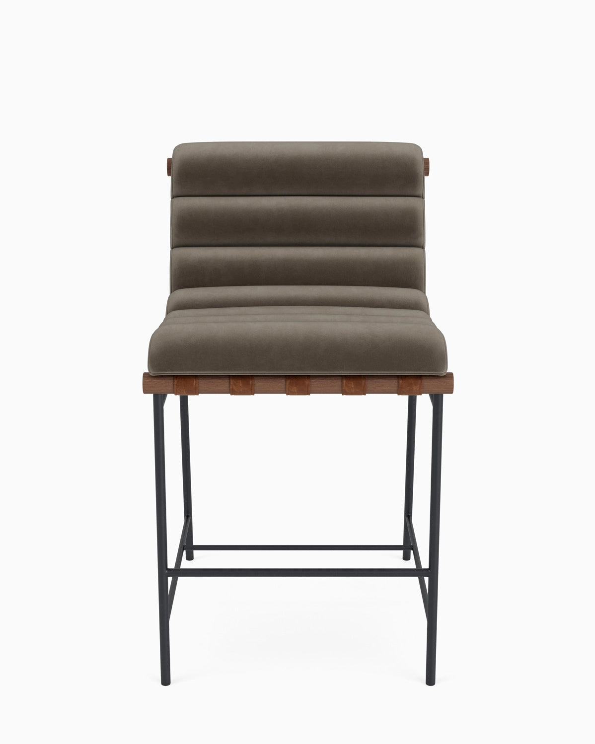 Mushroom Velvet / Walnut / Counter (24" Height)