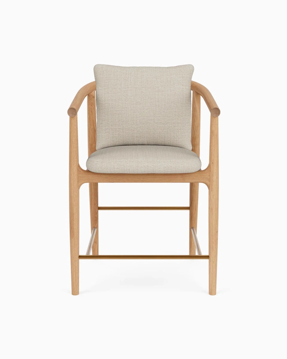 Latte Basketweave / Pearl Leather / White Oak / Counter (24" Height)