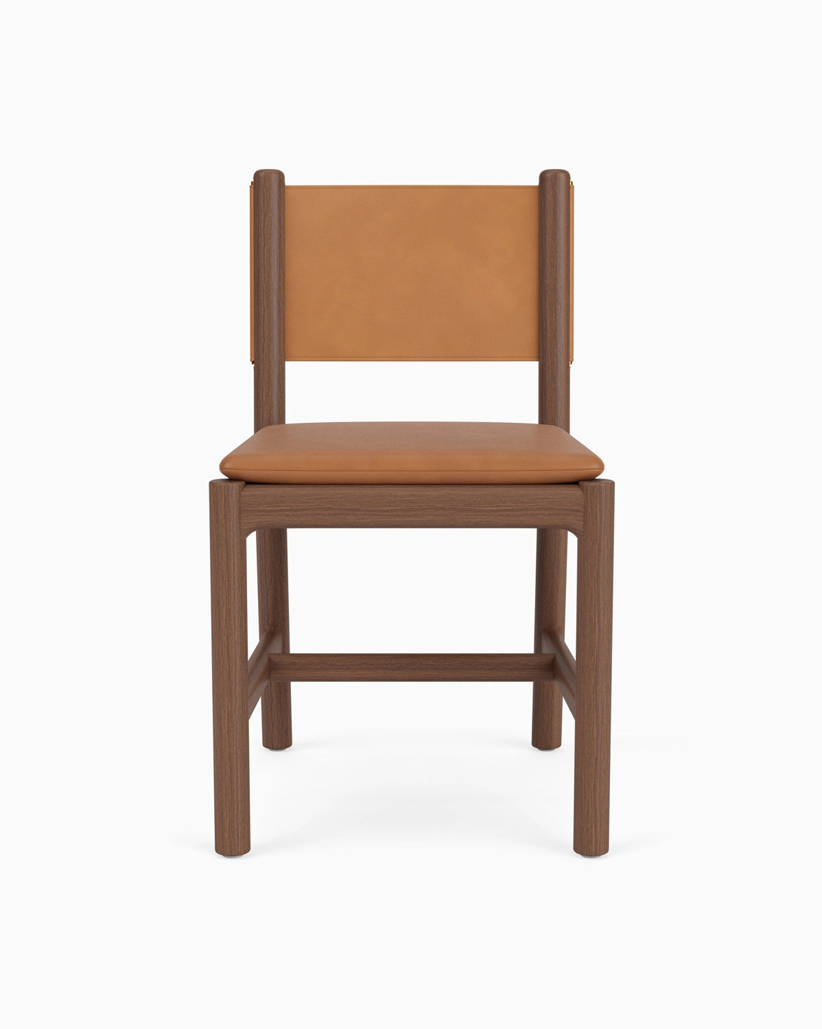 Saddle Leather Seat / Saddle Leather Back / Walnut Frame