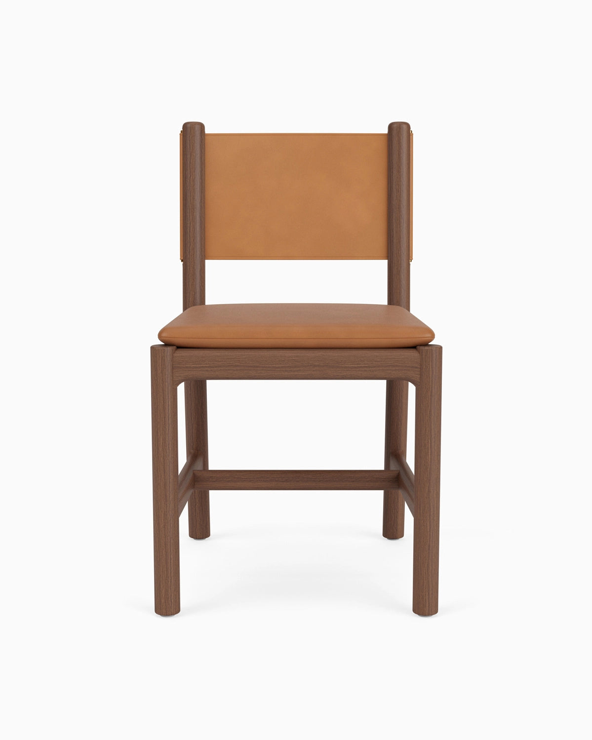 Saddle Leather Seat / Saddle Leather Back / Walnut Frame