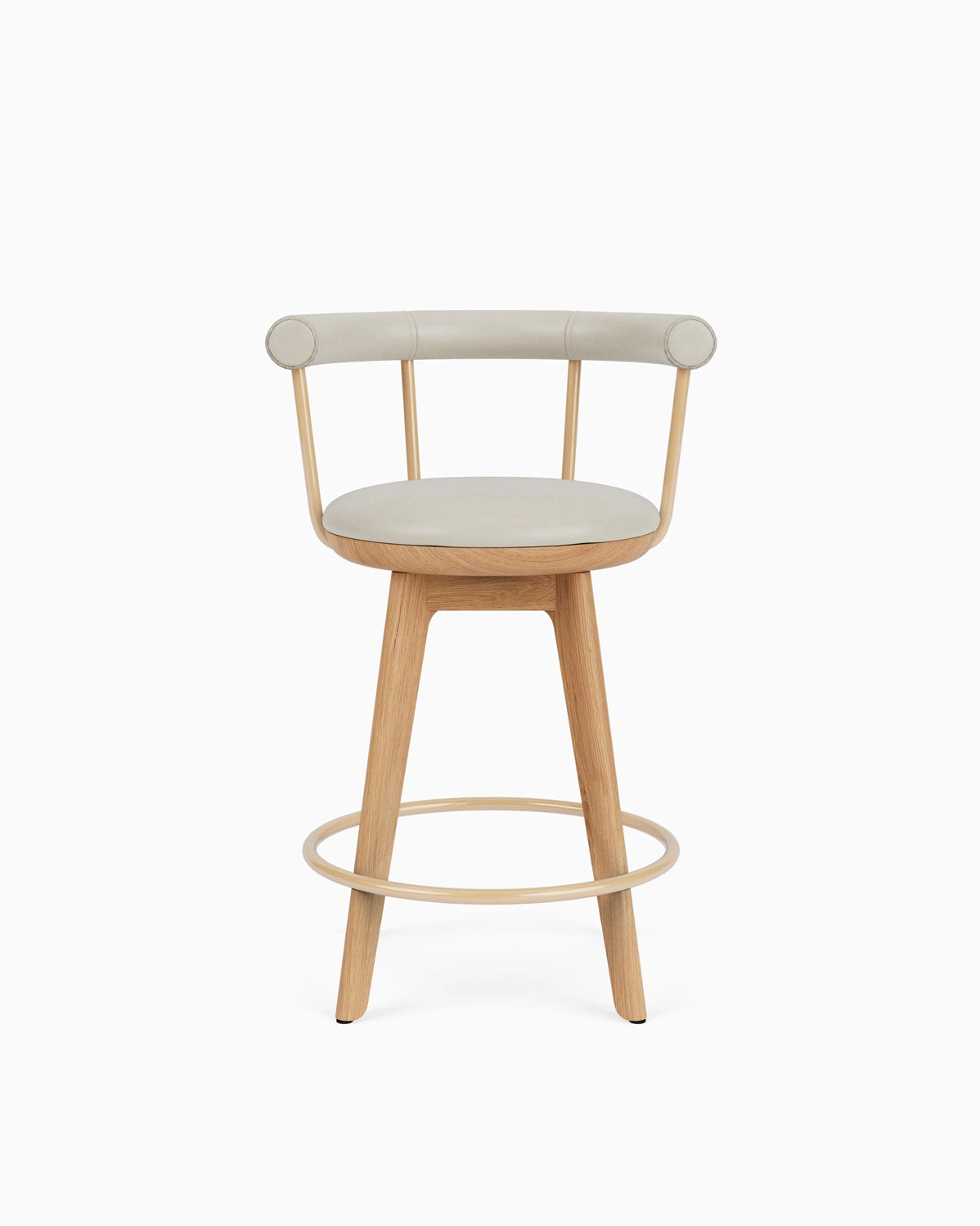 Pearl Leather / White Oak / Counter (25.5" Height)