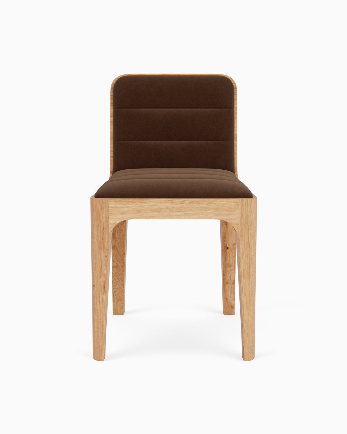 Cognac Velvet Seat / White Oak Frame