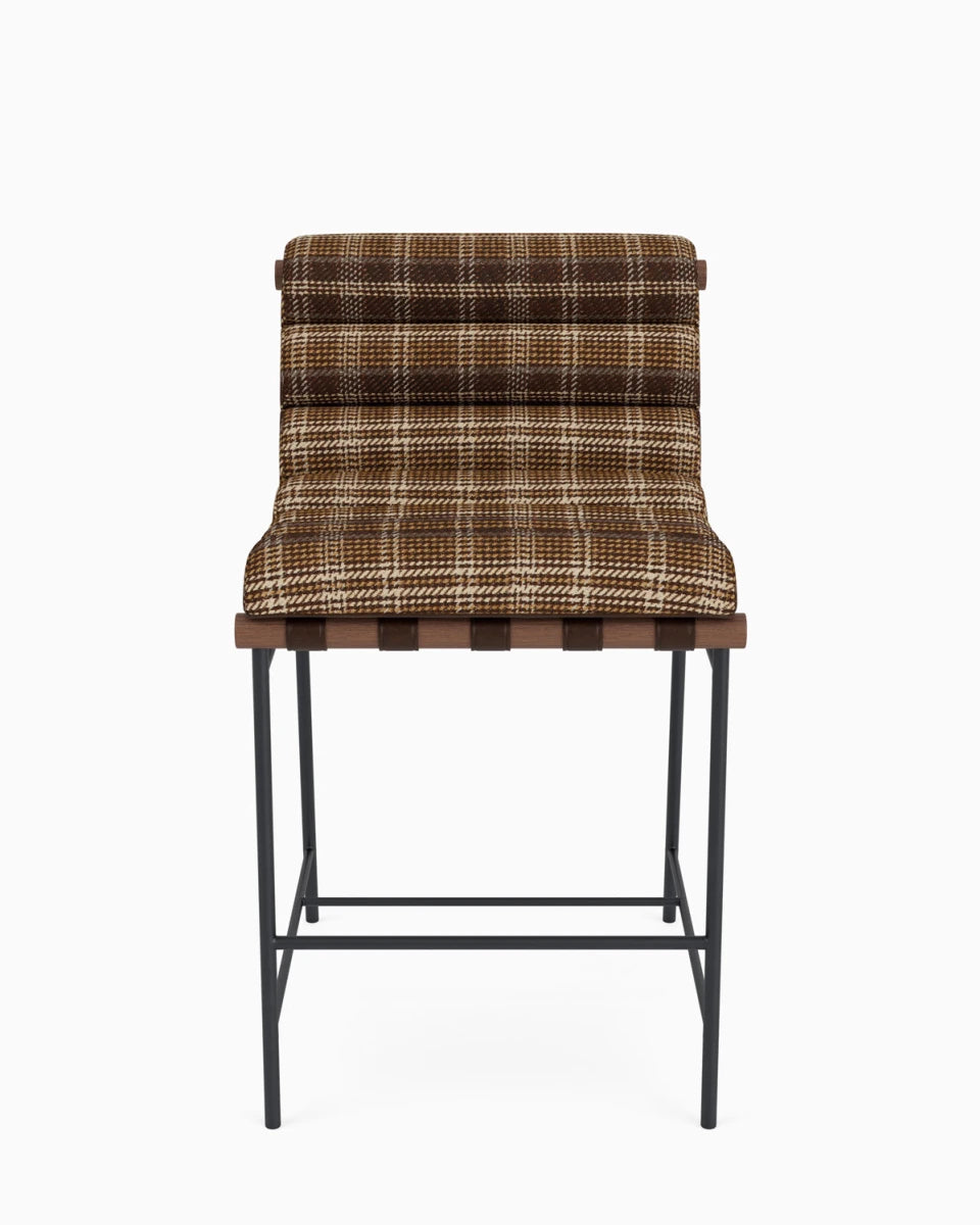 Heritage Plaid / Maple Leather Straps / Walnut / Counter (24" Height)