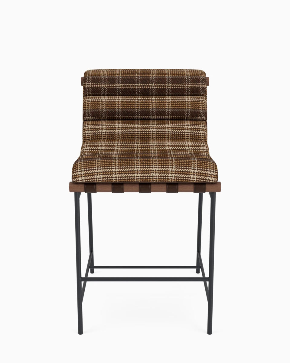 Heritage Plaid / Maple Leather Straps / Walnut / Counter (24" Height)