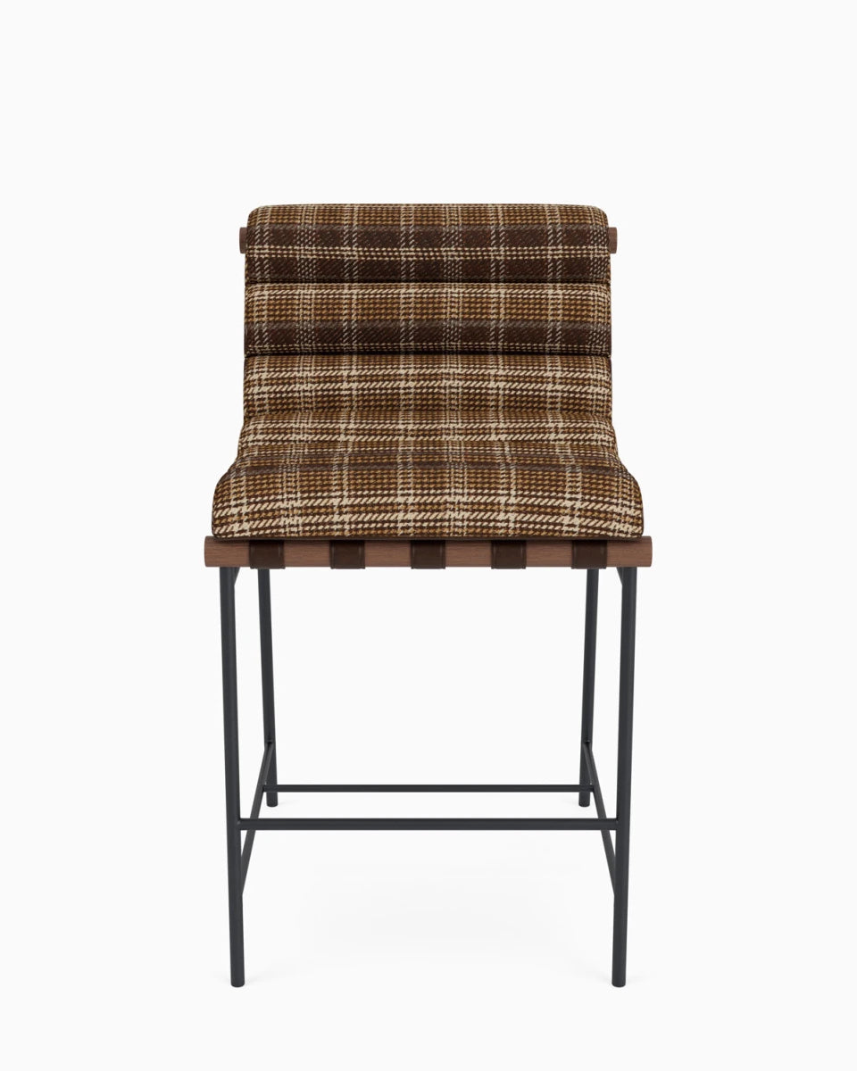 Heritage Plaid / Maple Leather Straps / Walnut / Counter (24" Height)