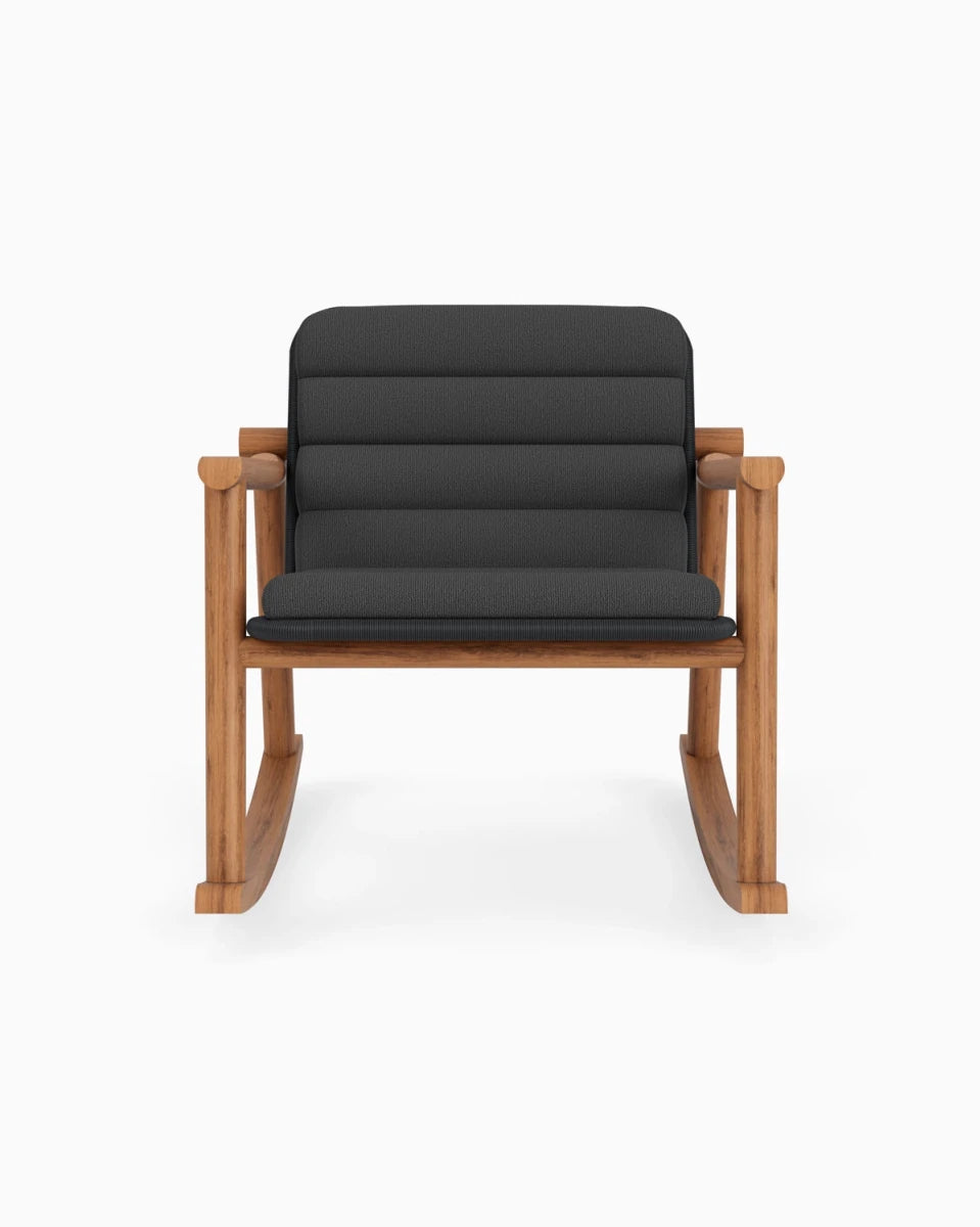 Slate FIQA Boucle / Black Rattan Seat