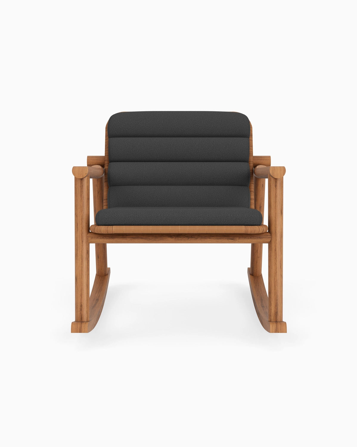 Slate FIQA Boucle / Tan Rattan Seat