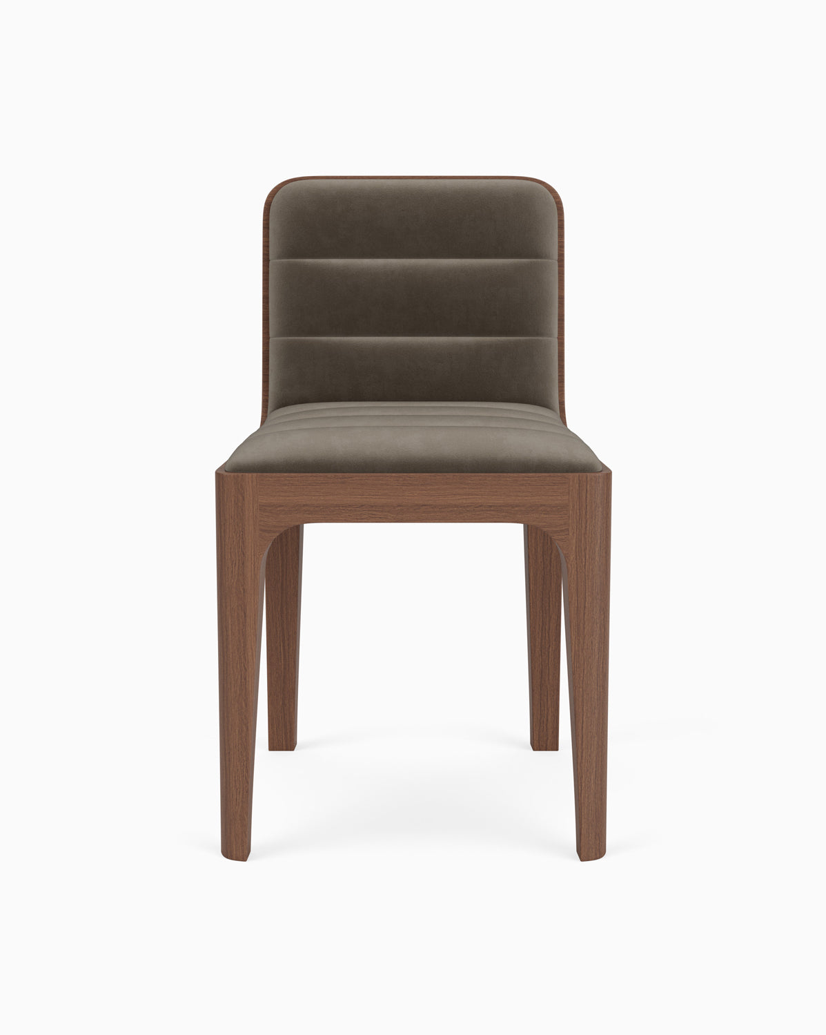 Mushroom Velvet Seat / Walnut Frame