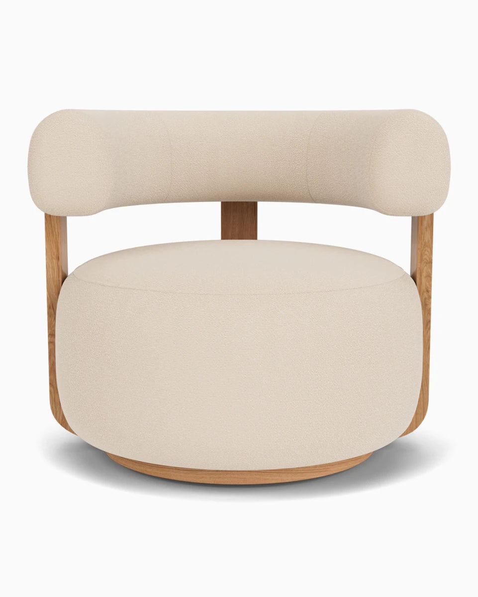 Oat Boucle / White Oak Frame