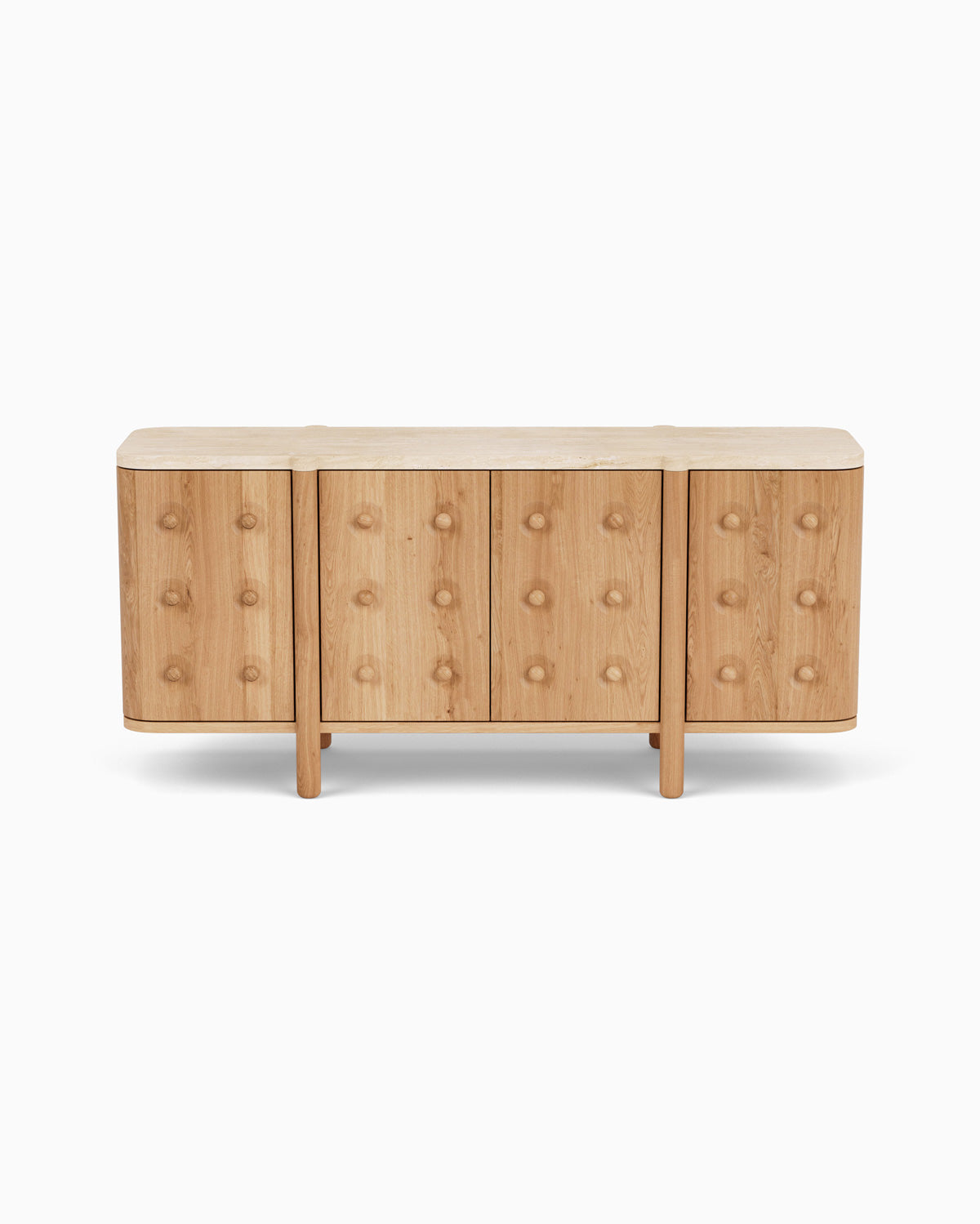 White Oak / Travertine Top / 68"