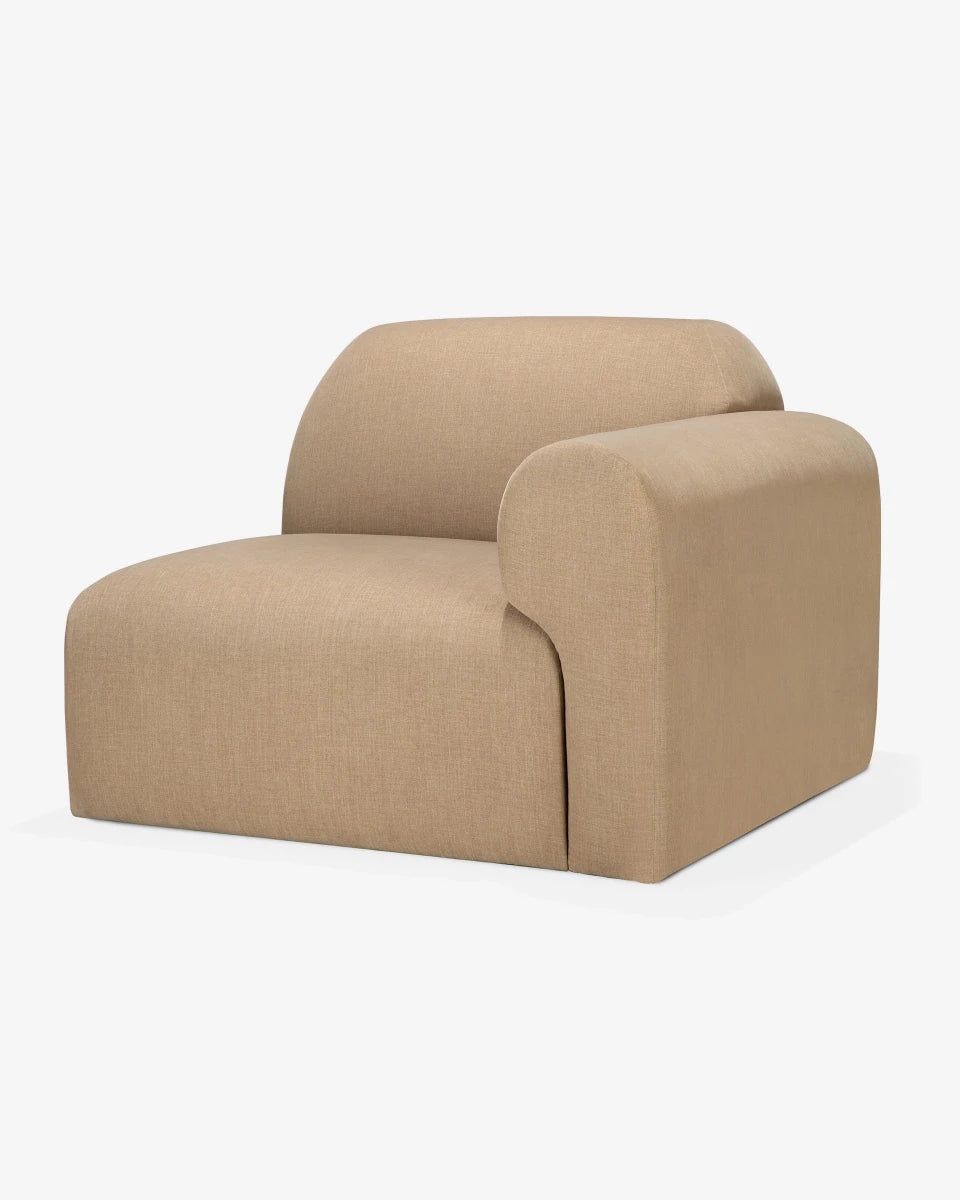 Light Sepia / End Seater with Left Arm