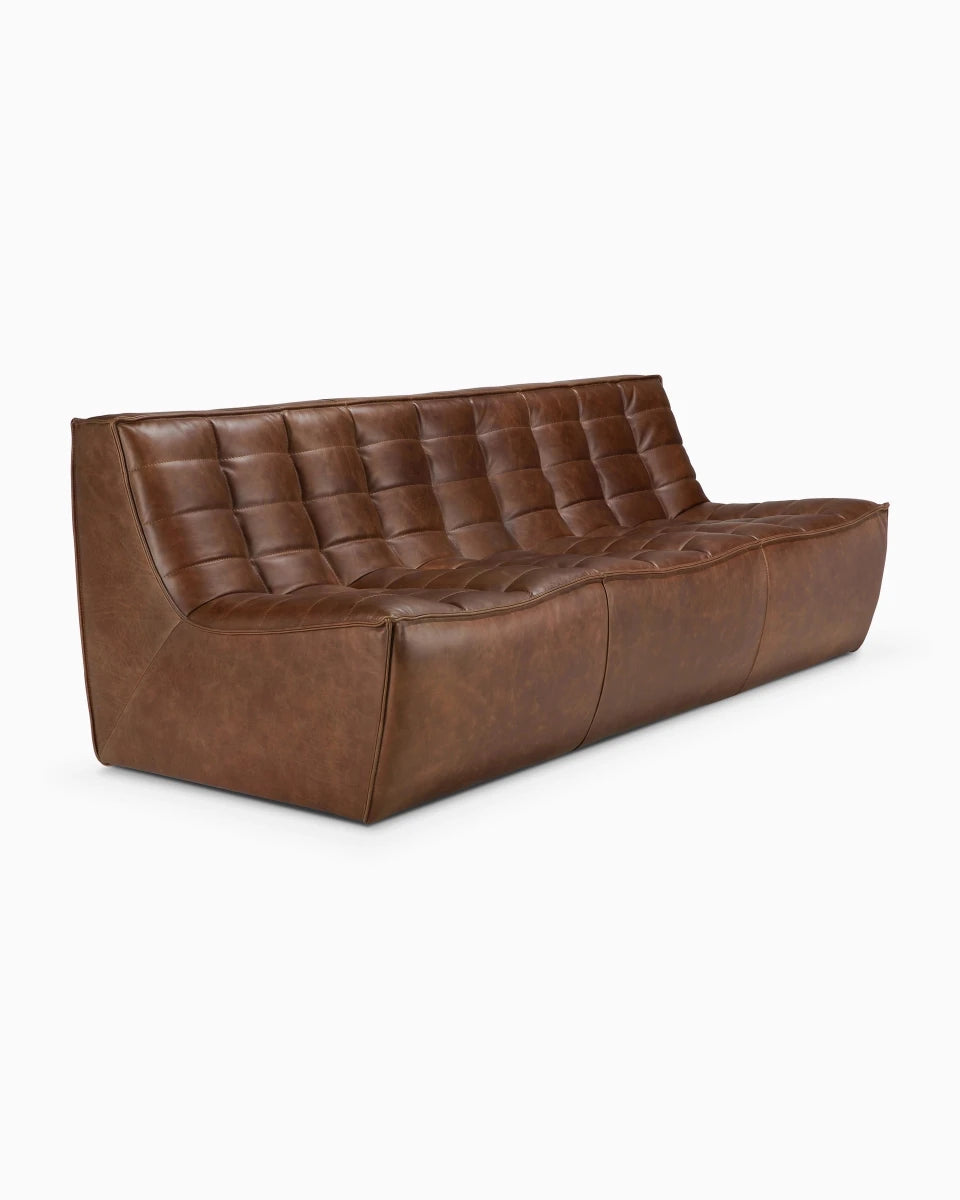 Chestnut Leather / Three Seater