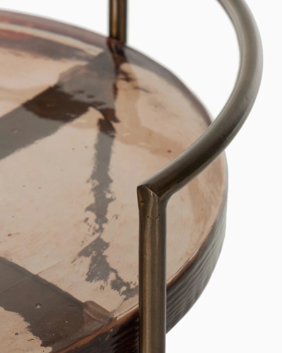 Smoked Brown Cast Glass