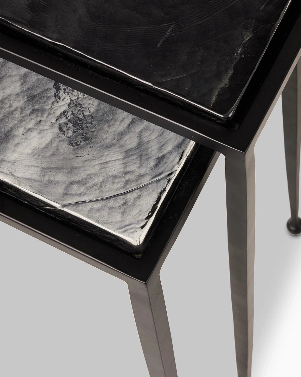 Smoked Black Cast Glass