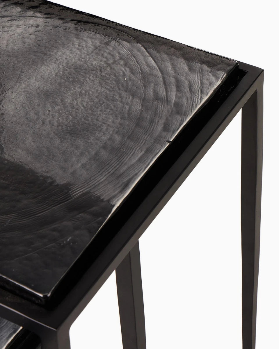 Smoked Black Cast Glass