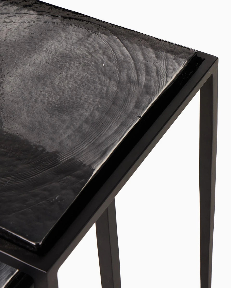 Smoked Black Cast Glass