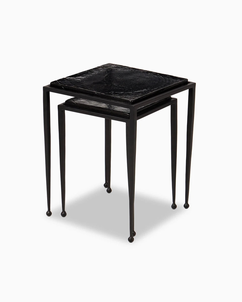 Smoked Black Cast Glass