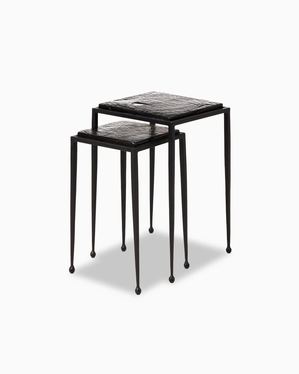 Smoked Black Cast Glass