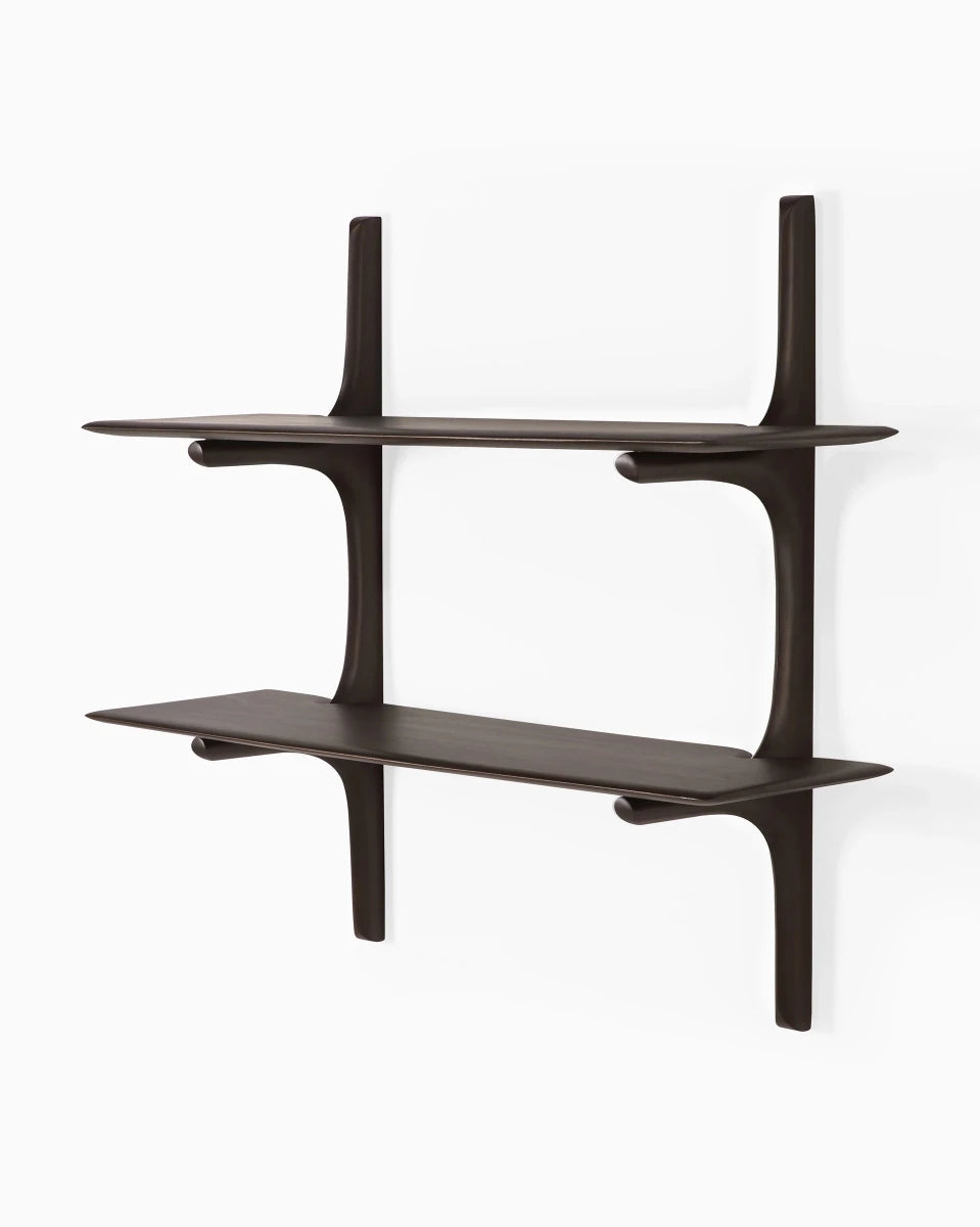 Dark Brown Mahogany / 2 Shelves