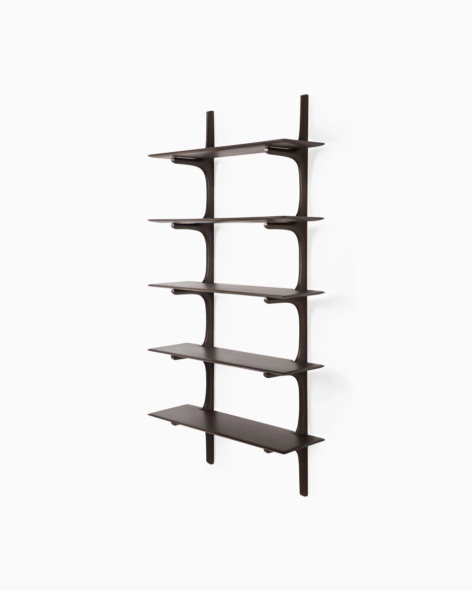 Dark Brown Mahogany / 5 Shelves