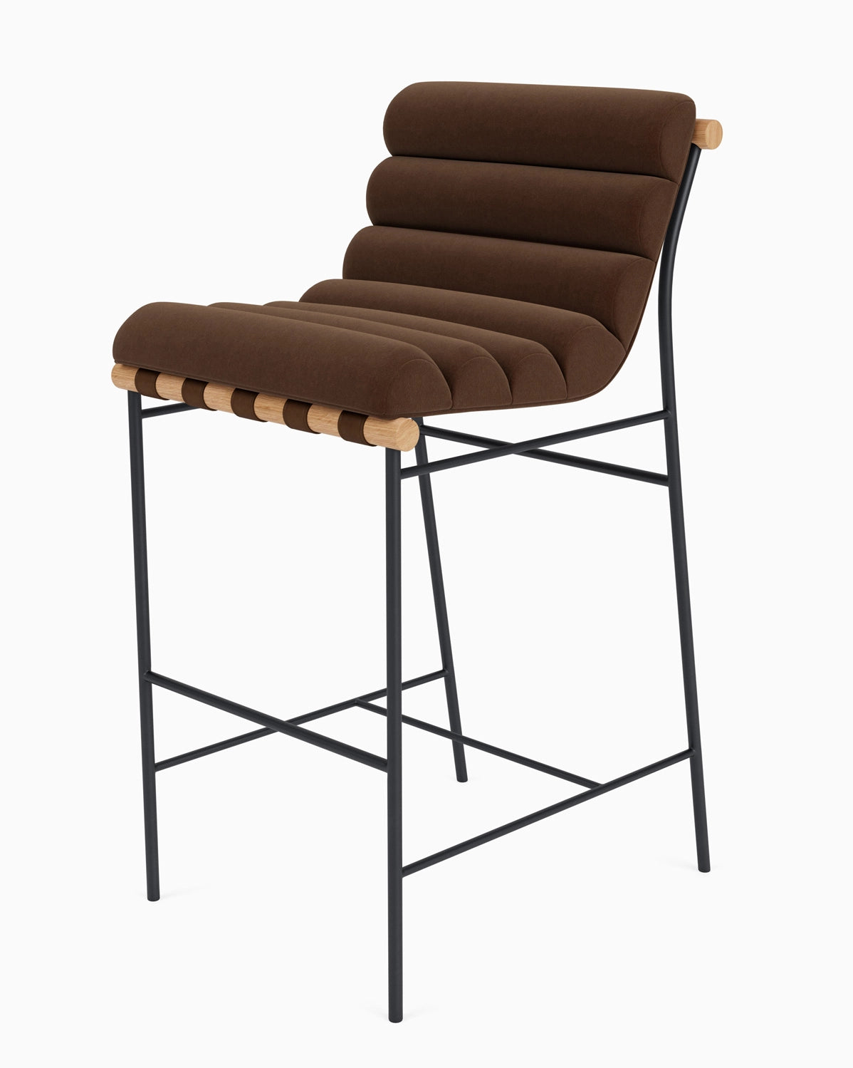 Cognac Velvet / White Oak / Bar (30" Height)