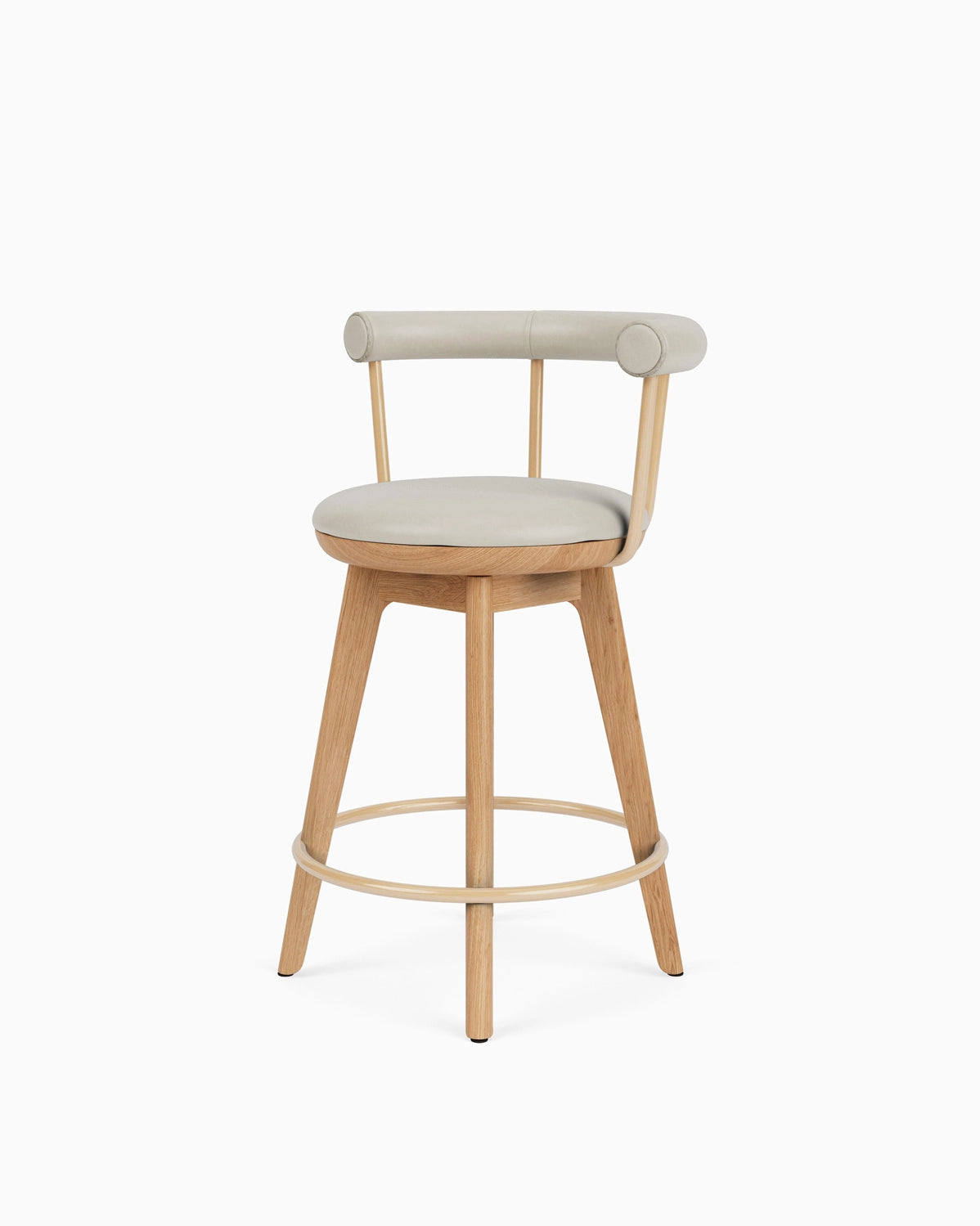 Pearl Leather / White Oak / Counter (25.5" Height)