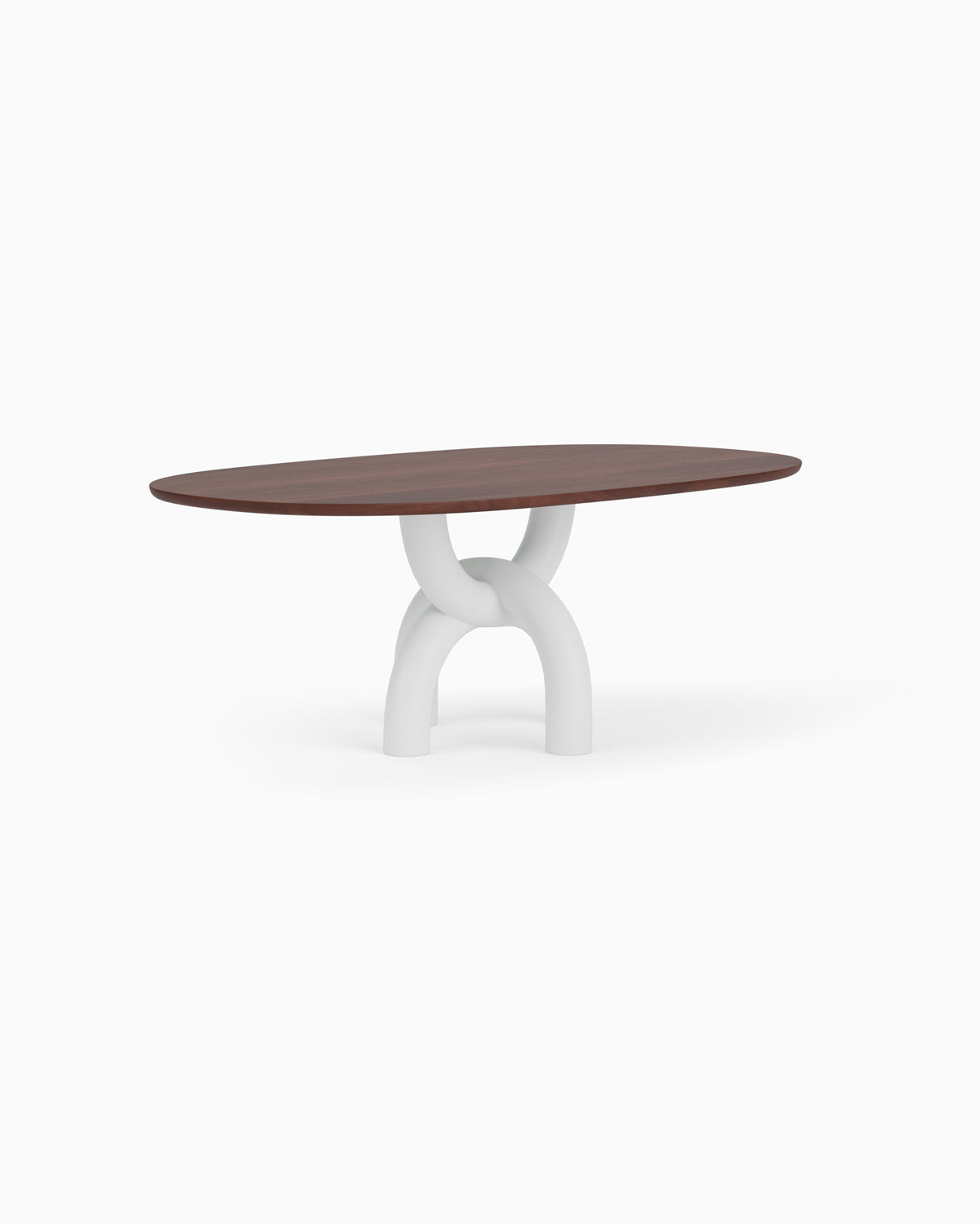 Walnut Top / White Plaster Base / 82" length | Seats 6